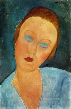  1918 Works - portrait of madame survage 1918 Amedeo Modigliani